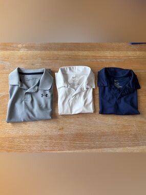 Boys Polo Style Shirt Lot. Nike, Under Armour.